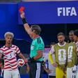 Balogun sent off by the referee || imago