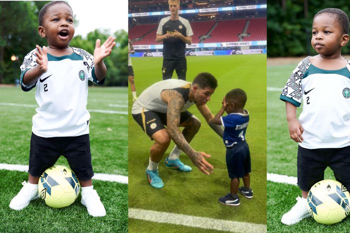 Tobenna Uchendu teammed up with Chelsea star Enzo Fernandez for a viral video playing peekabo