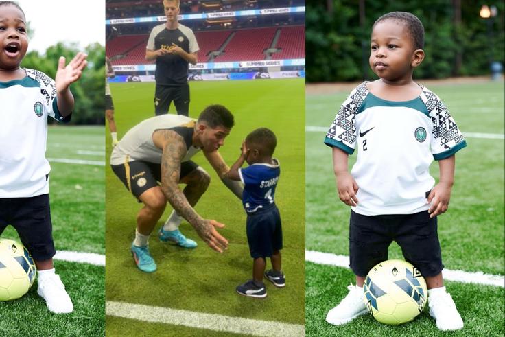 Tobenna Uchendu teammed up with Chelsea star Enzo Fernandez for a viral video playing peekabo