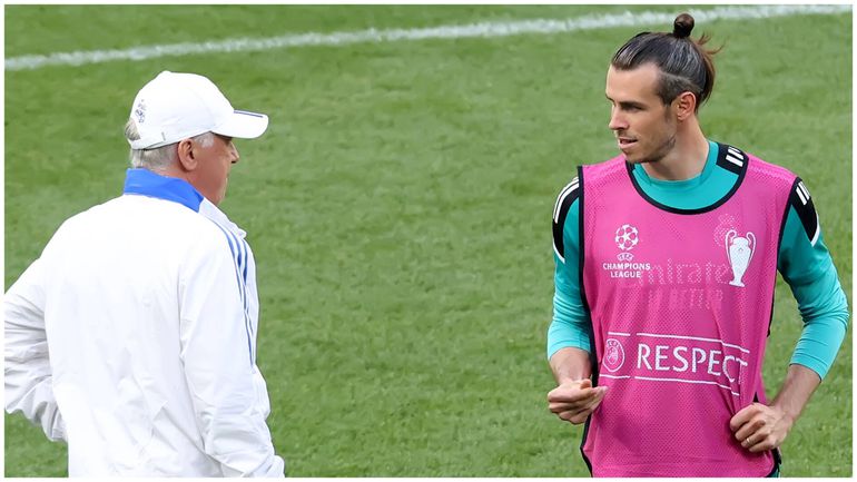 Carlo Ancelotti and Gareth Bale during their time together at Real Madrid. (Photo Credit: Imago)