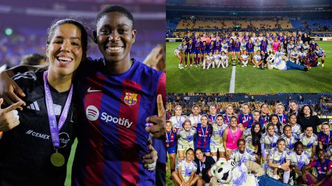 Asisat Oshoala: Super Falcons star celebrates as Barcelona departs Mexico with trophy