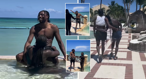 [VIDEO] - Noah Lyles spanks his favourite asset on Junelle Bromfield's body during baecation in Dominican Republic