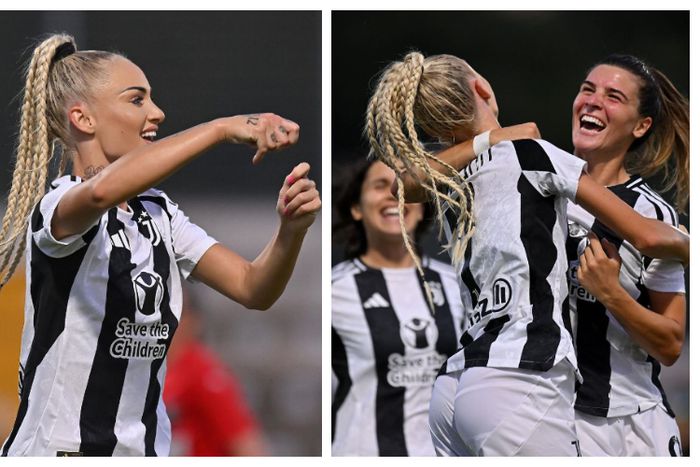 Alisha Lehmann scores on Juventus debut