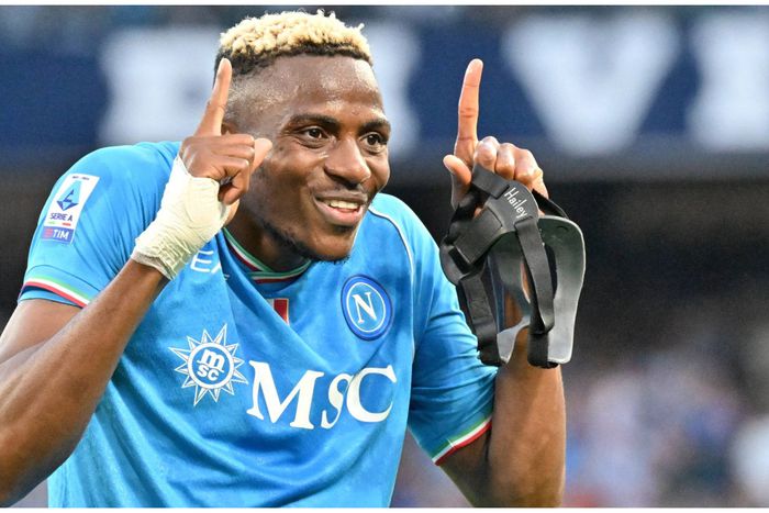 Napoli star Victor Osimhen will cost 130 million euros. || Imago