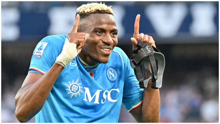Napoli star Victor Osimhen will cost 130 million euros. || Imago