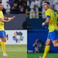 Ronaldo chipped the Istiqol goalkeeper and hit his traditional celebration while telling Al-Nassr fans Calma. X/Madrid Zone