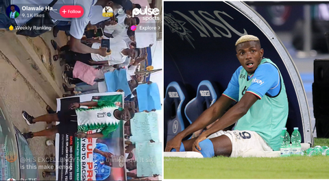 Protest held in honour of Napoli striker Victor Osimhen