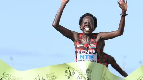 Peres Jepchirchir delighted after making history at World Road Running Championships