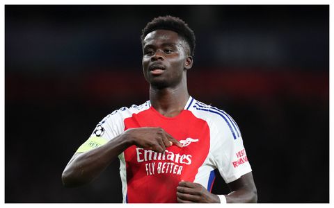 Arsenal star boy Saka reveals speech he gave teammates before captaining side to PSG win