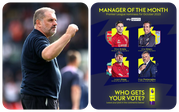 Ange Postecoglou to battle Klopp and Arteta for October Manager of the Month award