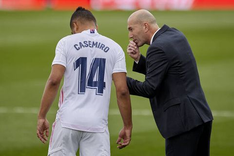 Real Madrid legend Zinadine Zidane and current Manchester United midfield Casemiro | Imago
