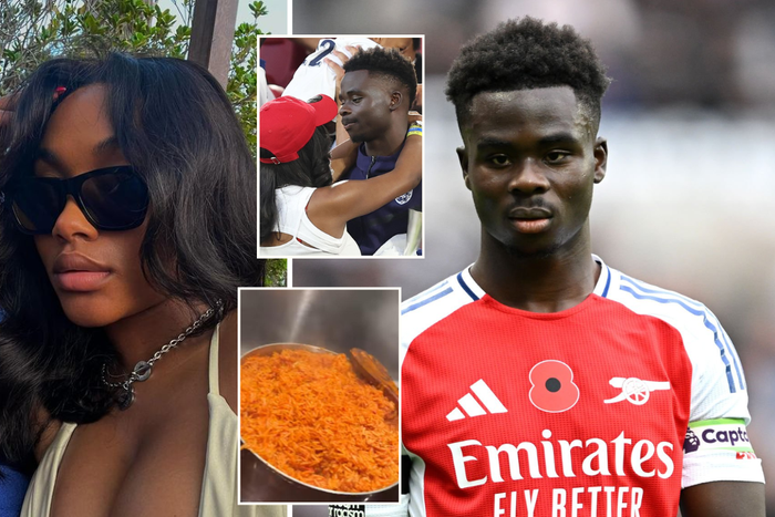 Tolami Benson cooks Jollof rice and plantain for Bukayo Saka following Arsenal defeat