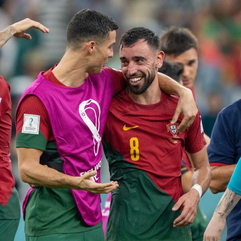 Bruno Fernandes and Cristiano Ronaldo