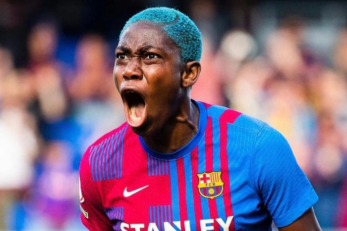 Asisat Oshoala in action for Barcelona || Getty Images