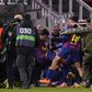 Barcelona players celebrating goal against Atletico Madrid || Image credit: Imago