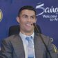 Ronaldo at his unveiling press conference for Al-Nassr