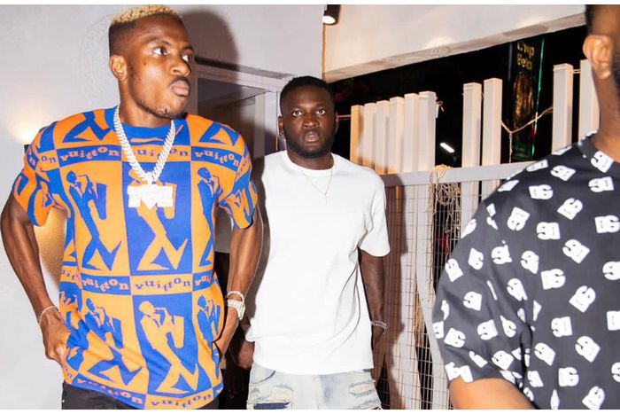 Victor Osimhen (left) and Victor Boniface (middle) in Nigeria