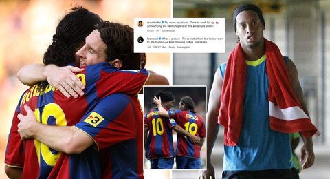 Lionel Messi embraces Nostalgia in response to Ronaldinho's epic Barcelona throwback