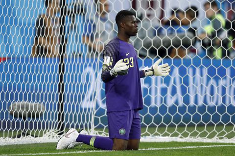 Super Eagles first choice goalkeeper Uzoho and 2 others arrive AFCON Camp