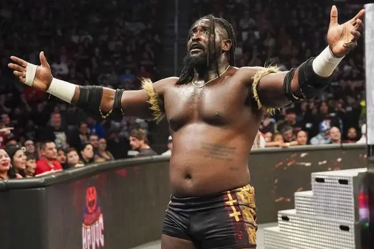 'I saw my family' - WWE NXT star Oba Femi visits Nigeria