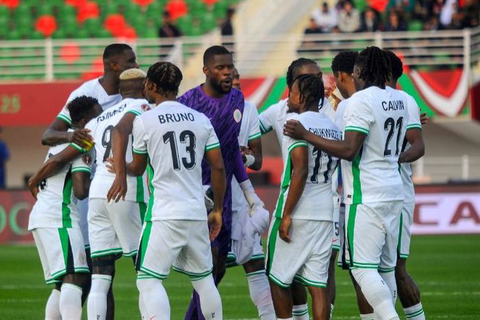 Super Eagles players celebrating a victory | Image credit: Imago