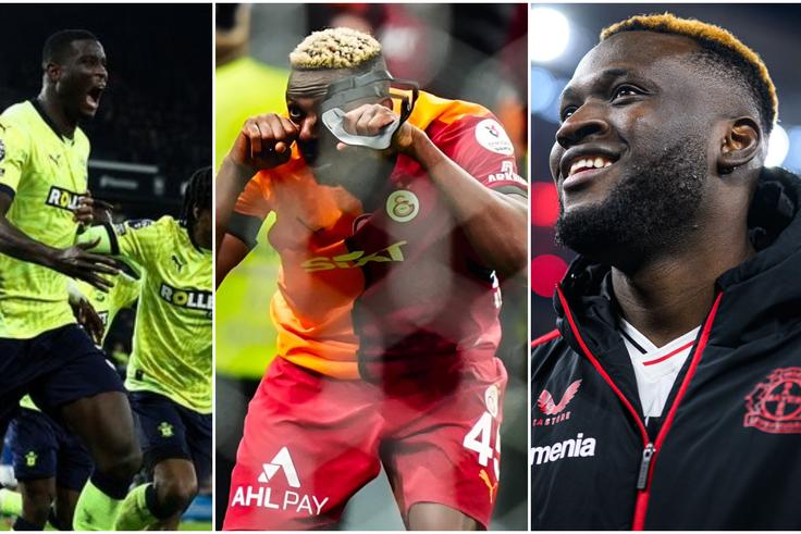 Naija Stars Abroad: Boniface shines in Osimhen and Lookman's absence.