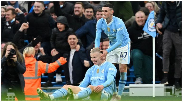 Man City's matchwinners, Phil Foden and Erling Haaland.