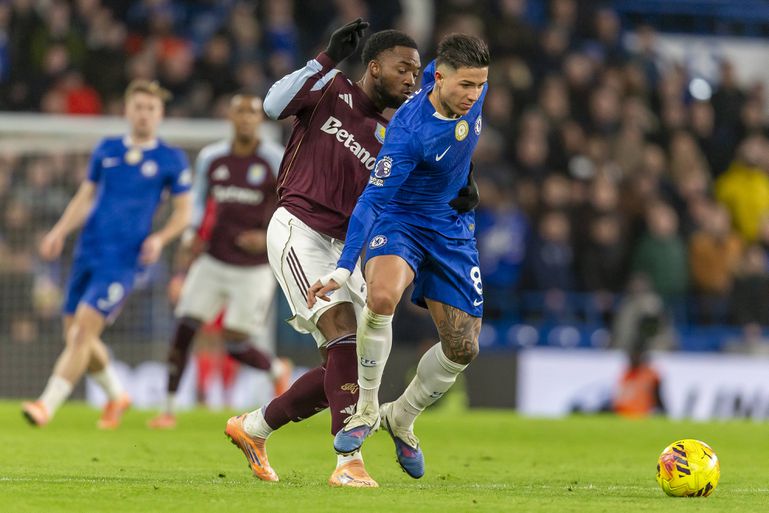 Aston Villa taking on Chelsea | Image credits: Imago