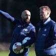 The Cobham Training Centre Chelsea manager Graham Potter (right) and assistant coach Bruno Saltor Grau during a training session.