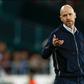 Manchester United manager Erik ten Hag gestures during Europa League match.
