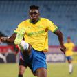 Harambee Stars defender Brian Mandela in action for Mamelodi Sundowns.