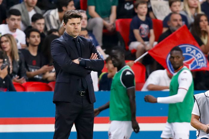PSG manager Mauricio Pochettino during a Ligue 1 match against Metz.