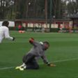 Super Eagles of Nigeria star Samuel Chukwueze destroys AC Milan goalkeeper in training.