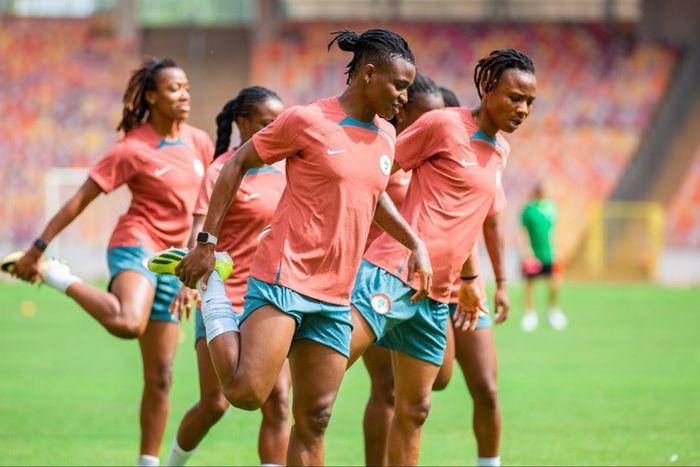 Super Falcons of Nigeria step up training for Banyana Banyana South Africa ahead of Olympic qualifiers.
