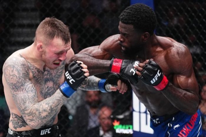 See what Nigerian UFC star Chidi Njokuani laments split decision win against Rhys McKee.