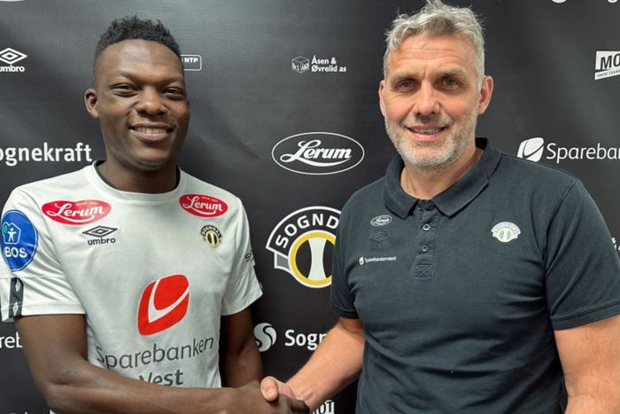 Ronney Onyango unvelied at Norwegian club Sogndal.