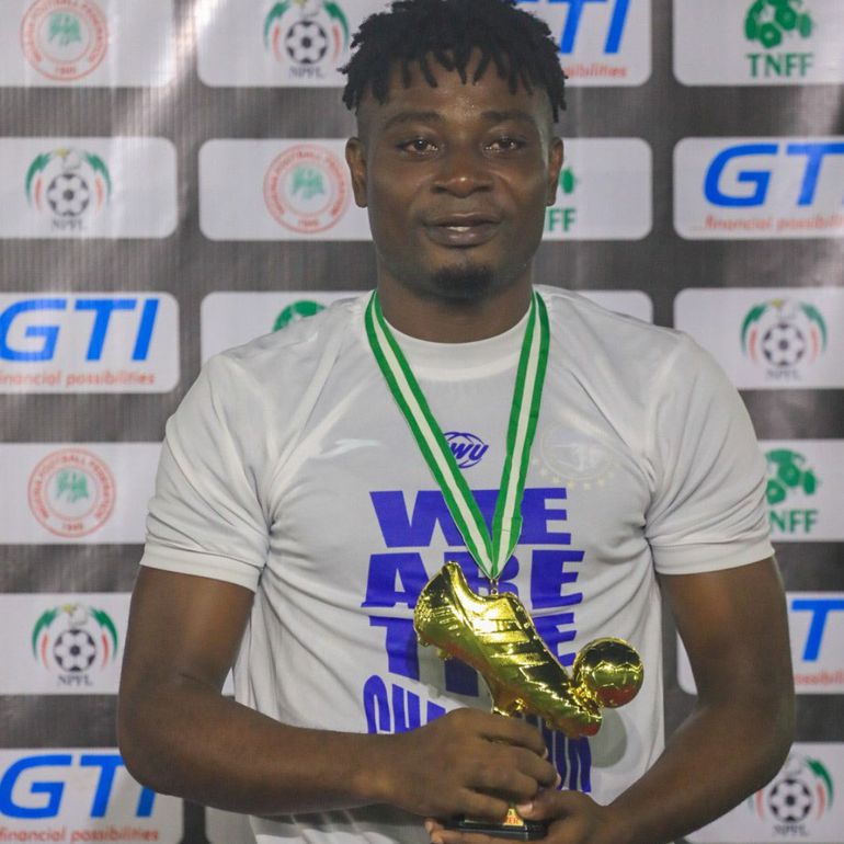Emeka Obioma scored 16 goals in 20 matches for Enyimba, leading the Elephants to the NPFL title as well as winning the golden boot