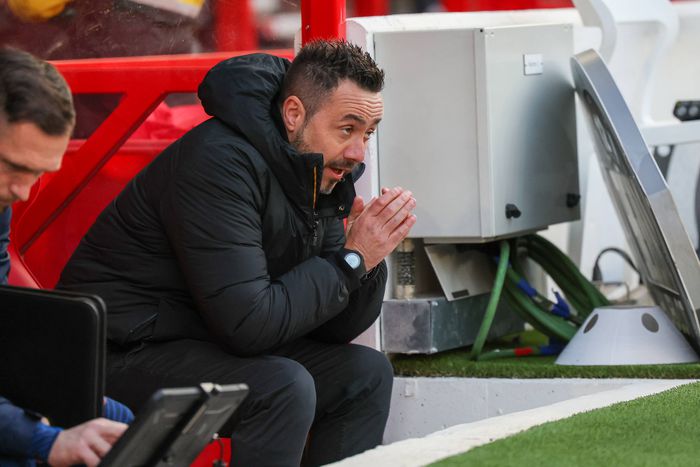 Brighton boss Roberto Dr Zerbi is an active target of AC Milan to replace Stefano Pioli. || image credit: Imago