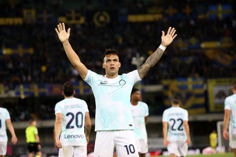Lautaro Martinez scores for Inter Milan against Hellas Verona