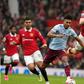 Aston Villa's Ollie Watkins in action against Manchester United.