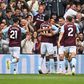 Youri Tielemans of Aston Villa celebrates his goal to make it 1-0 during the Aston Villa vs Fulham Premier League match at Villa Park, Birmingham. Picture credit: Craig Thomas