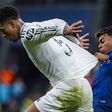 Jude Bellingham of Real Madrid CF (L) seen in action defended by Lamine Yamal of FC Barcelona (R)  || Image credit: Imago