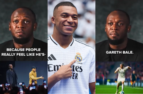'People feel that he's that quick' - Olympic legend Usain Bolt picks Mbappe and Gareth Bale as fastest footballers to race