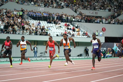 Akani Simbine Shocks Kishane Thompson to Win Shanghai Diamond League 100m as Omanyala Stumbles