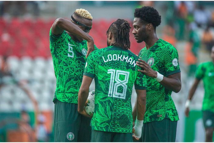 Victor Osimhen, Ademola Lookman and Ola Aina for Super Eagles || Image credit: Imago