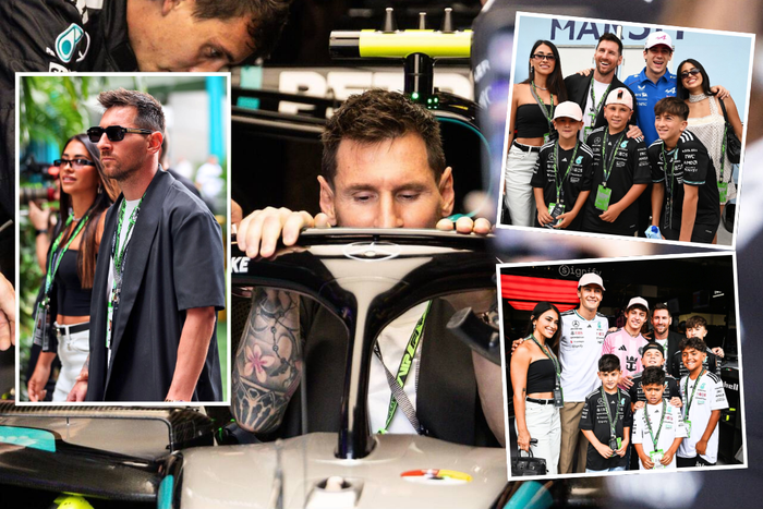 Lionel Messi storms Miami GP with wife and kids following embarrassing collapse in MLS