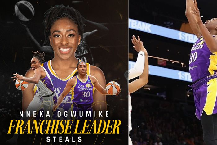 Nneka Ogwumike made history by becoming the all-time steal leader for the Los Angeles Sparks.