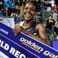 Faith Kipyegon after breaking the 1,500m world record in Florence.