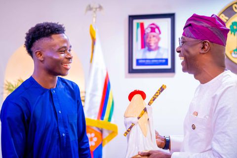 The governor then went on to explain that the Arsenal team that finished second, which Saka was a part of is an inspiration to the youth in the state.