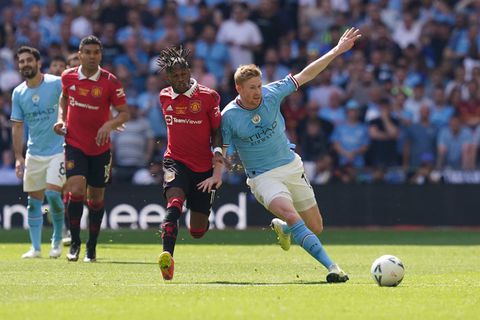 De Bruyne in action in the FA Cup final